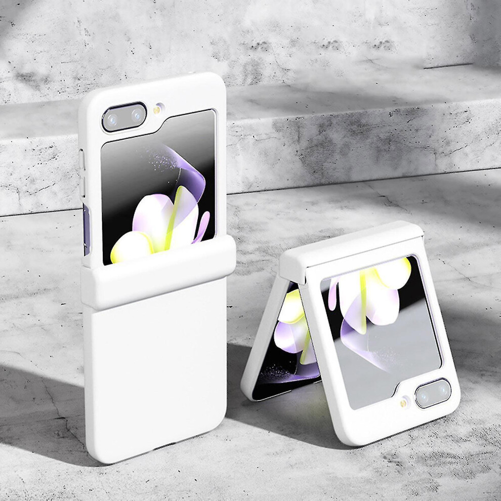 (White) Galaxy Z Flip 5 Case, Samsung Z Flip 5 Case Hinge Protection Shockproof Protective Case For Galaxy Flip 5 5G White 9171363050443