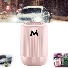 (Pink) Vehicle Microwave Molecular Deicing Instrument,portable Vehicle-mounted Microwave Powerful Deicer, Solid Aromatherapy Deicing Cup
