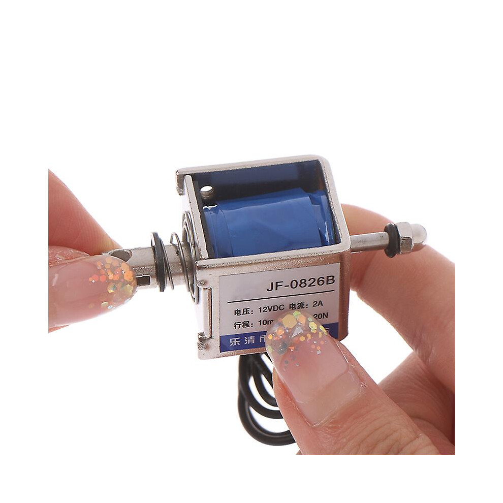 Jf-0826B 12V/2A 10Mm 20N Push Pull Type Open Frame Solenoid Electromagnet Hfmqv 9171363087173