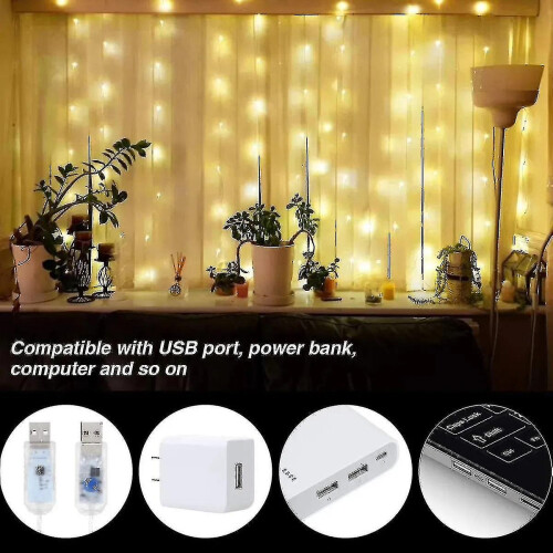 6x3m Remote Led String Lights Curtain Lights 1