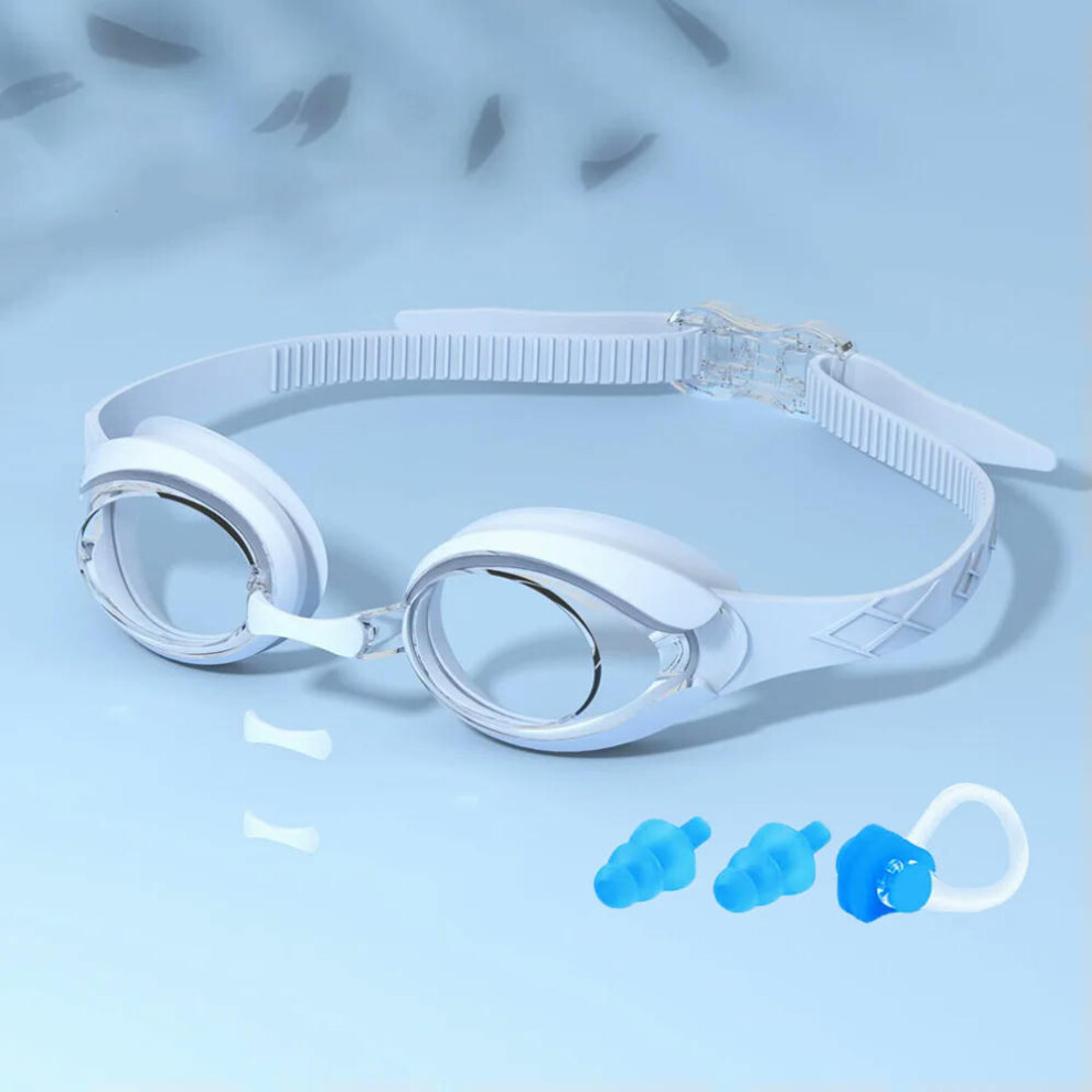 (LakeBlue) Kids Swimming Goggles Waterproof Swim Eyewear Glasses Anti-fog&Leak Girls Boys Youth Quick Adjustable Strap Age 3-14 Years Old