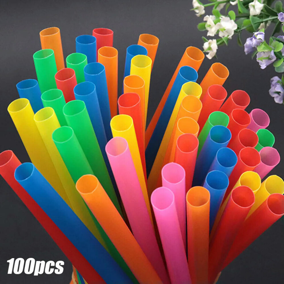 100pcs 210x11mm Straws Big Milkshake Straws Smoothie Straws Beverage Thick Straw For Boba Tea Milkshake Bar Accessories