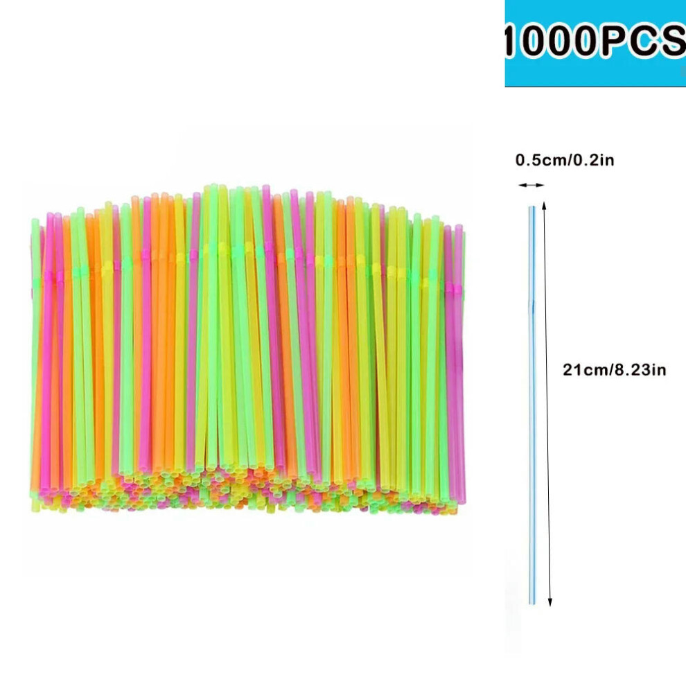 (Multicolor 1000Pcs) 50/3000/6000Pcs Multicolor Drinking Rietjes Straw Milk Tea Bar Party Kunststof Drinking Wedding Kitchen Beverage Straw Wholesale