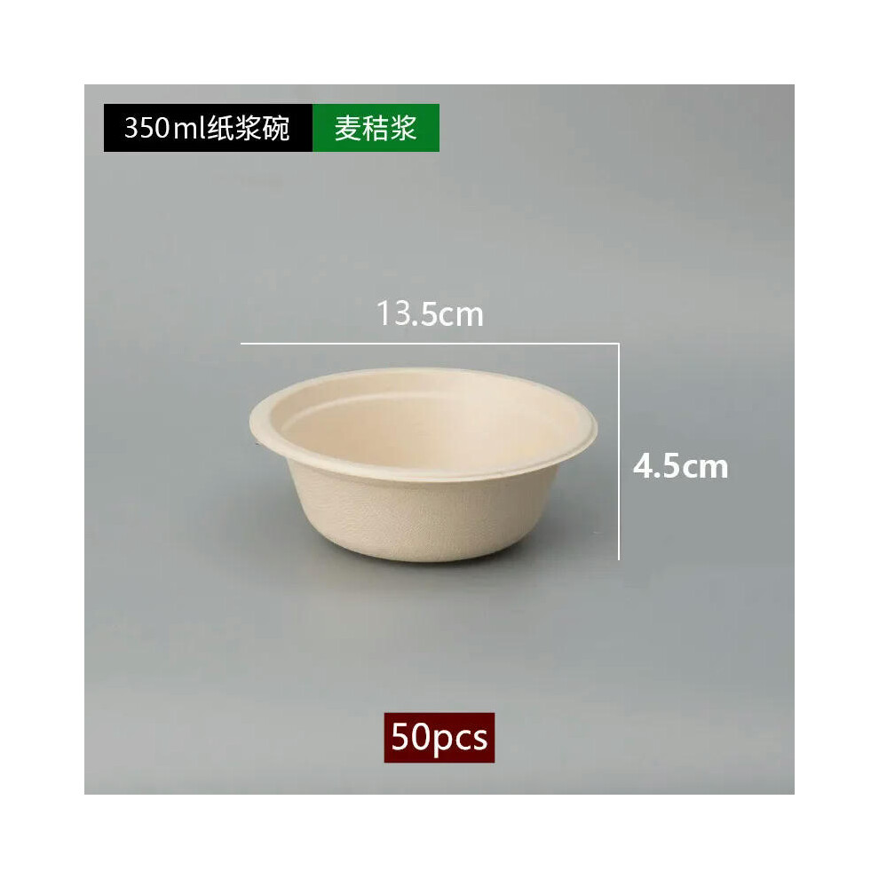 (A3, 50pcs) 50pcs Degradable Disposable Plates Company Family Gathering Dinner Plate and Bowl Thickened Paper Tableware Kitchen Accessories