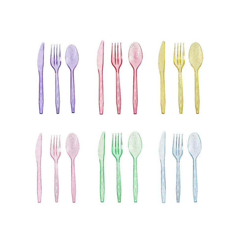 (16pcs fork) Rainbow Illusion Unicorn Dinner Plate for Children's Birthday Party Disposable Party Set