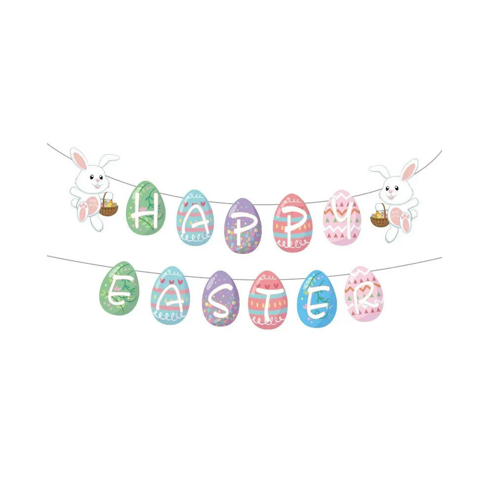 (1pcs Eastereggbanner) Disney Cartoon Rabbit Easter Theme Cake Dinner Plate Children's Birthday Party Decoration Paper Napkins Disposable Tableware