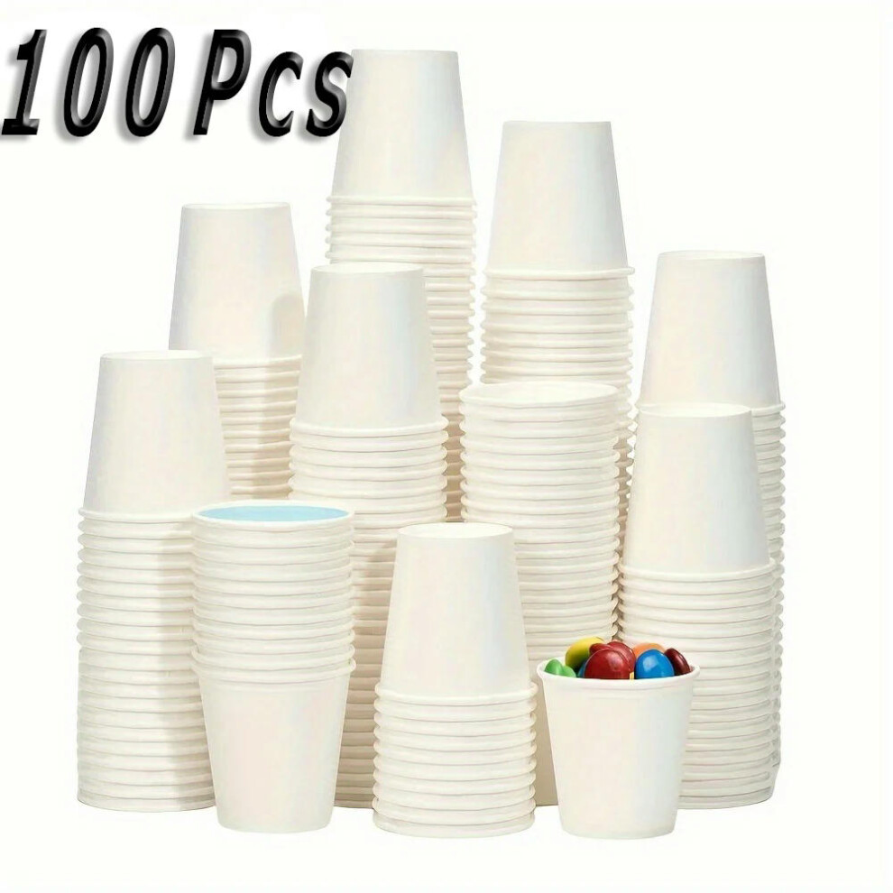 (100PCS) 50/100PCS Disposable Small Paper Cup Tasting Cup  Perfect for Coffee Candy Juice Home Supermarket Holiday Party Activities