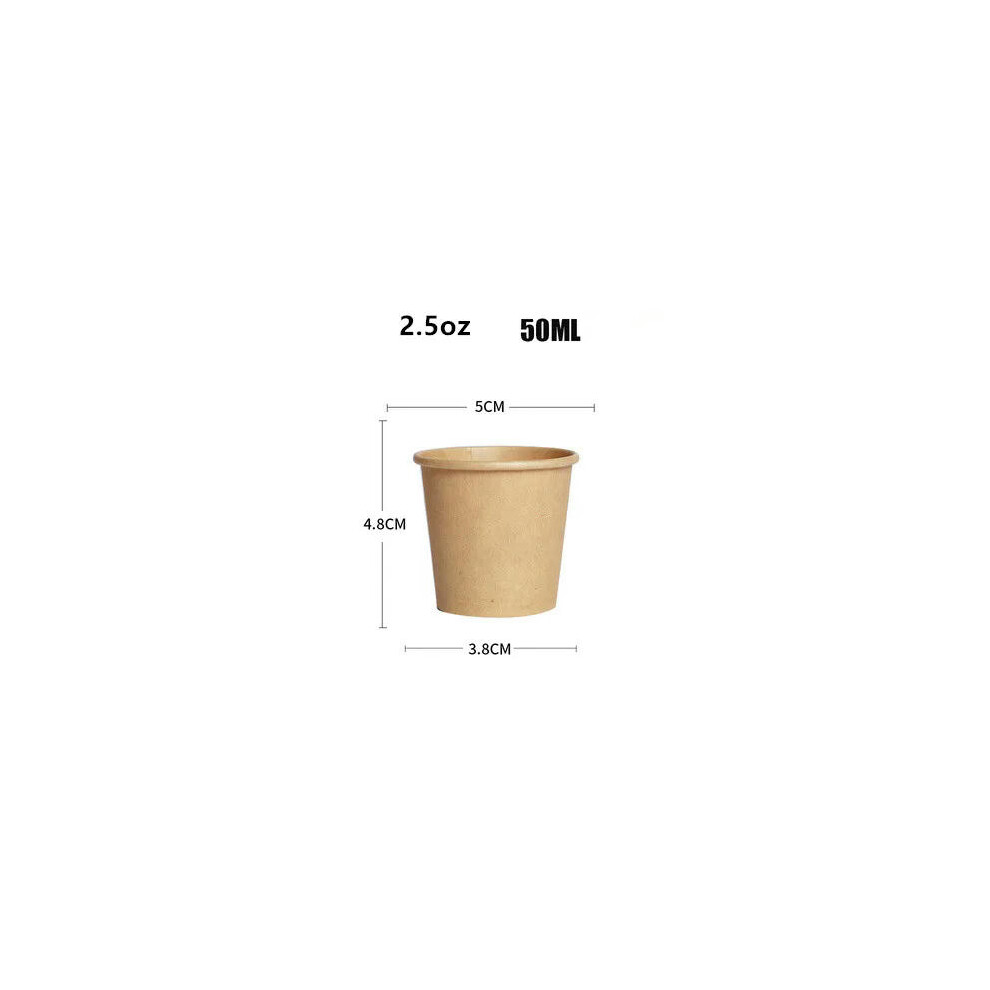 (2.5oz, 100pcs) 100pcs/pack Disposable Paper Cups 2.5/4/7/8oz Kraft Paper Cups Coffee Milk Cup Paper Cup For Hot Drinking Party Supplies