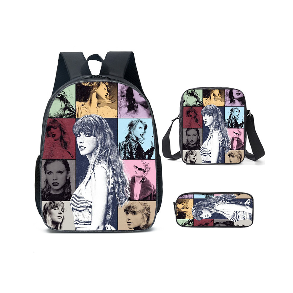 (Style F) Taylor Alison Swift Backpack Shoulder Pencil Bag Education Threepiece Set