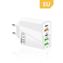 65w Pd Charger Usb Smartphone Charging Adapter With Type-c Pd 3usb Phone Charger And Power Adapter