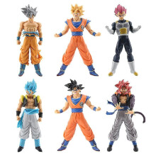 6pcs Dragon Ball Figure Toy Super Saiyan Anime Doll Model
