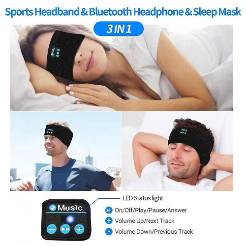 Bluetooth Noise Canceling Ultra Thin Headband Sleep Headphones 2