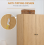 Scandinavian Storage Wardrobe Rustic Double 2 Door Cupboard Clothes Rail Solid Wood Leg 6