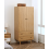 Scandinavian Storage Wardrobe Rustic Double 2 Door Cupboard Clothes Rail Solid Wood Leg 1