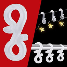 Gutter Hooks, 50 Pcs Gutter Clips For Christmas Lights Weatherproof Plastic Hooks S Clips Hanging Light Hooks Plastic Gutter Light Clips For Xmas Icic