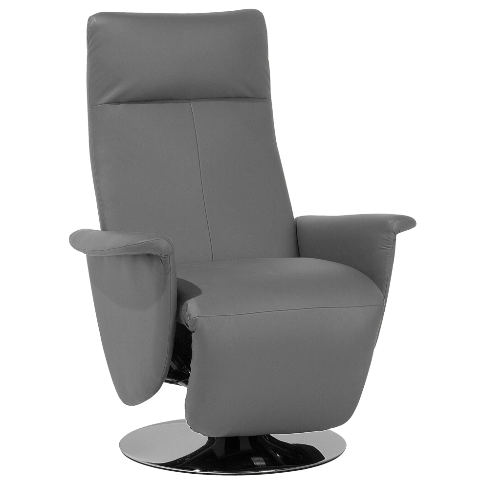 Recliner Chair PRIME Faux Leather Grey