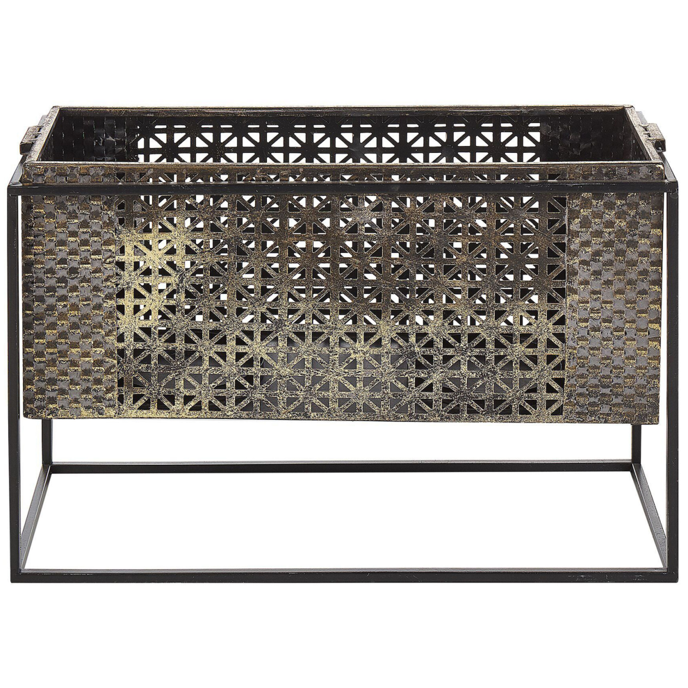 Candle Holder AMAMI Metal 26 cm Black/ Gold