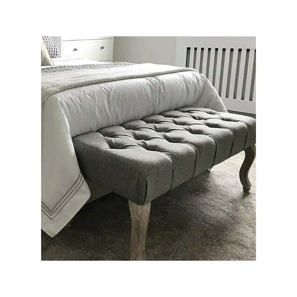 Vintage Window Seat French Style Ottoman Bed Shabby Chic Footstool Bedroom Bench-image-OPC-PDRFZM6-NEW