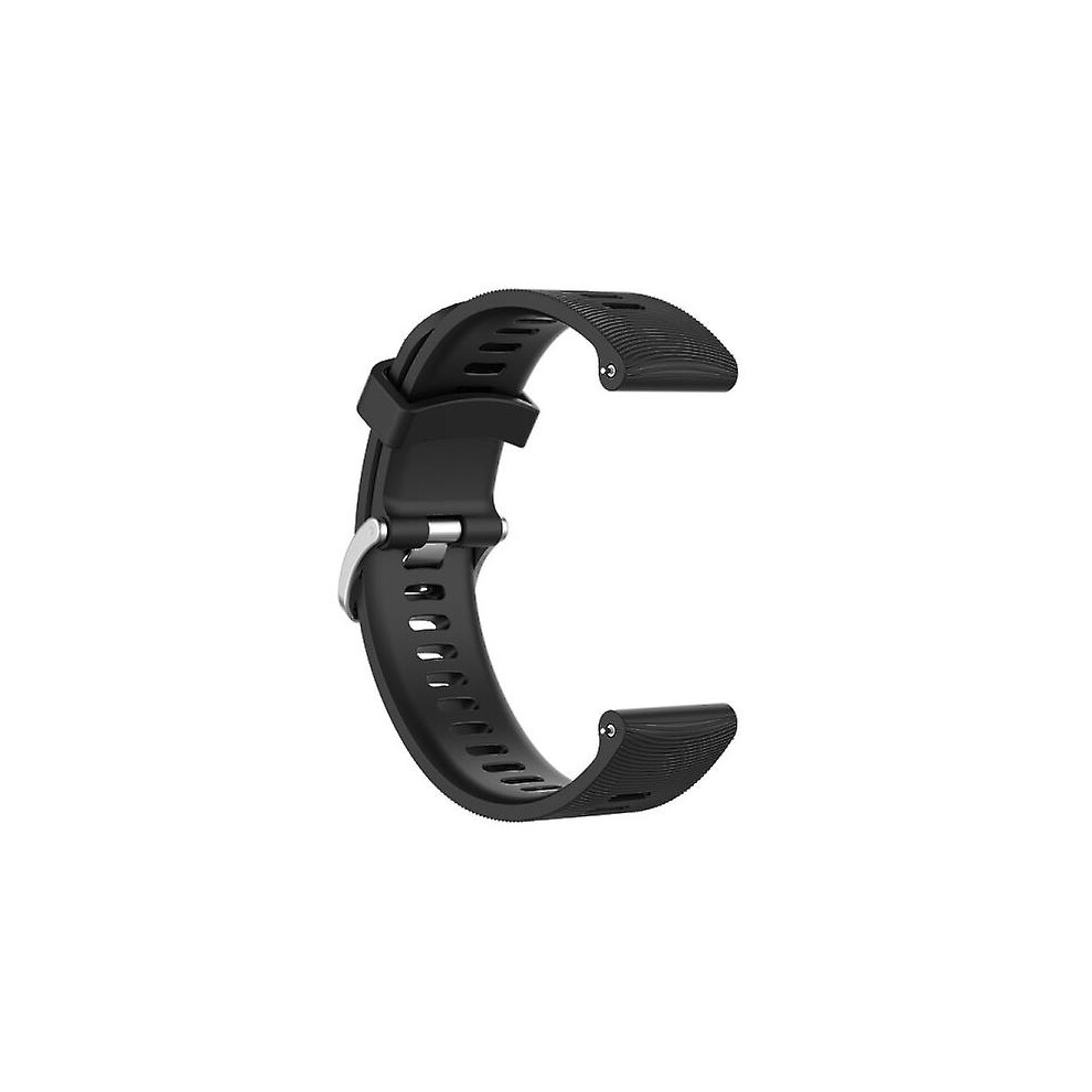 Watch Strap For Garmin Forerunner 245 Silicone Schwarz With Watch 20 Mm Black 9171363107093