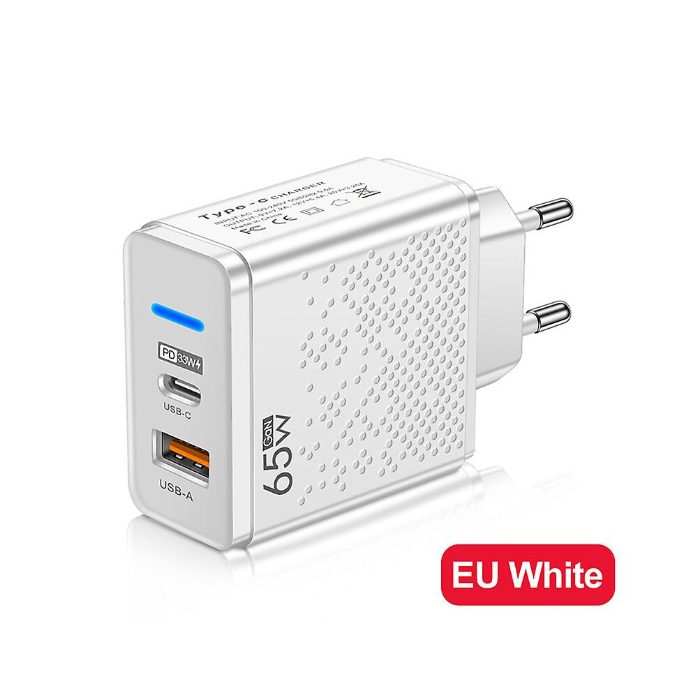 (, Eu Plug) Fast Charge Charger 65W Usb C Charger White 9171363108588