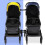 3pcs Twin Baby Stroller Connector Universal Joints Infant Cart Strap Linker Hook-- 2
