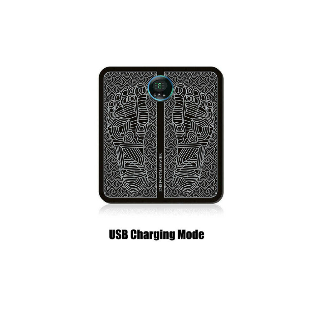 Stoyotu Black (Usb Rechargeable Mode) Ems Foot Massager Mat Reshaping Pad Muscle Blood Circulation Pain Relief Spa