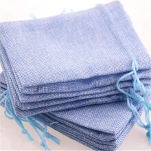 20pack Burlap Bags With Drawstring Gift Bags Jewelry Pouch For Wedding Party And Diy Craft Light Blue Wanke