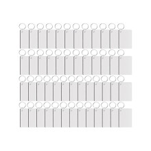 50 Pieces Rectangle Sublimation Keychain Blanks Double Side Heat Transfer Blanks Mdf Blank Board Ke