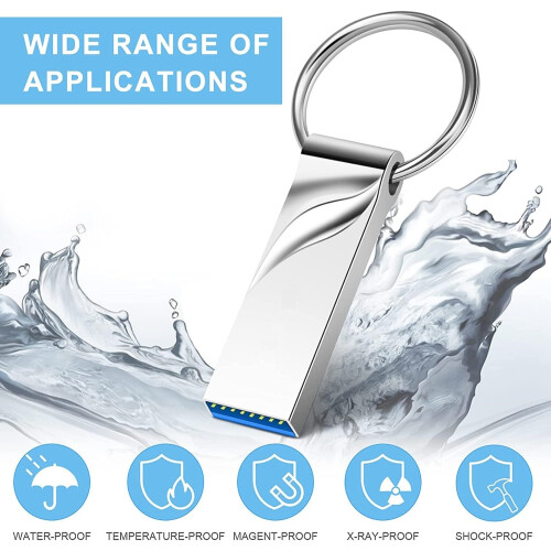 High-speed flash drive Waterproof memory stick metal USB flash drive 2