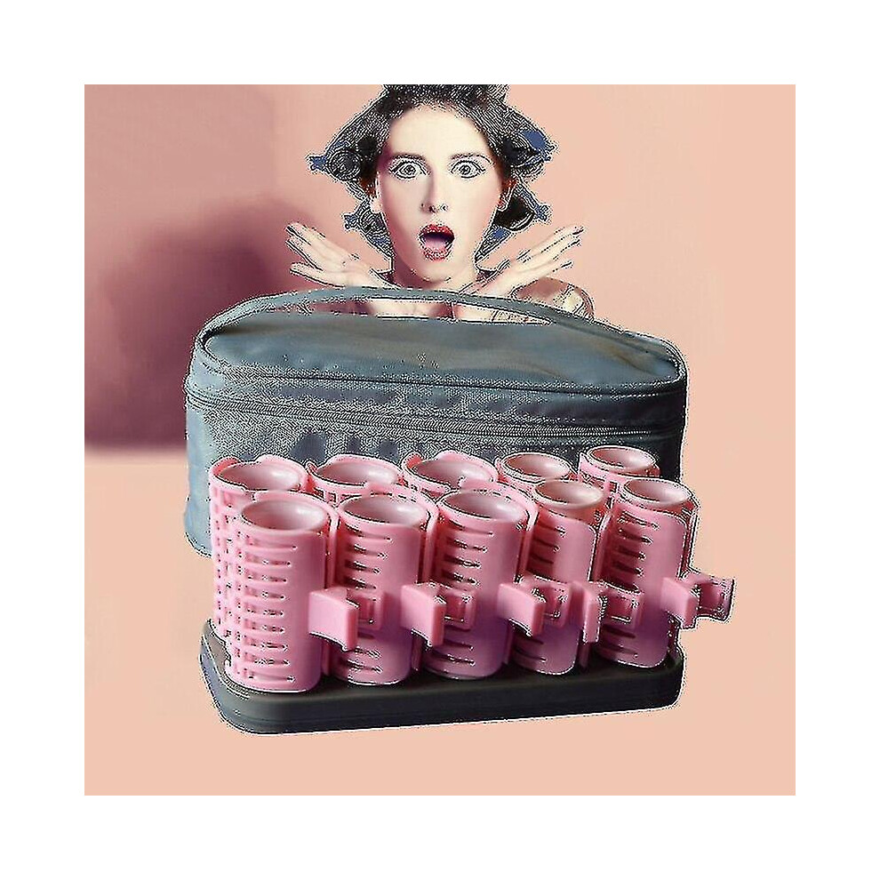 10pcs/set Electric Heated Roller Extra Thick Hair Curler Ceramic Thermostat Ion Hot Dry/wet Hair
