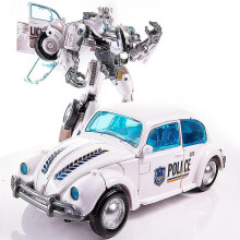 (Cooper Police Car) New Transformat Toys Boy Alloy Edit Anime Act Toy Car