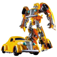 (Light Yellow Cooper) New Transformat Toys Boy Alloy Edit Anime Act Toy Car