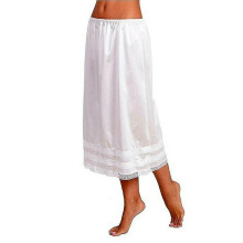 (White, XXXL) Women's Lace Petticoat Bottom Skirt Long Skirt