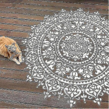 Mandala Auxiliary Painting Template Large Reusable Stencil For Floor Wall Tile Fabric Furniture