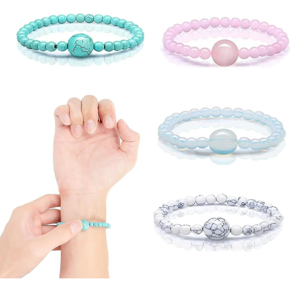 (4 colors, 4 pcs) Anti Nausea Wristband Motion Sickness Bracelets Adjustable Motion Nausea Relief Bands For Motion Sickness, Morning Sickness Car Sick