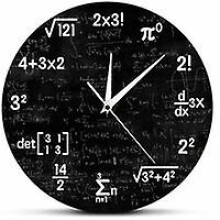 Black Math Wall Clock Clock Living Room Bedroom