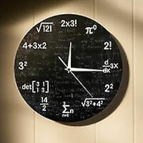 Black Math Wall Clock Clock Living Room Bedroom 1