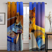 (Pattern-4, 200x160cm100x160cm*2 pieces) Kids Blackout Curtains For Bedroom Boys 140x160cm 3d Printed Fashion Animal Dog Pattern Super Soft Thermal Insulated Living Room Blackout Curtains Win