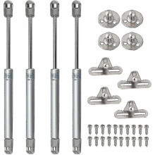 4 Pcs Gas Strut 100n Gas Struts Hydraulic Gas Spring Gas Strut Shock Absorbers Adjustable Struts Hydraulic Furniture For Kitchen Home Shop Store [free