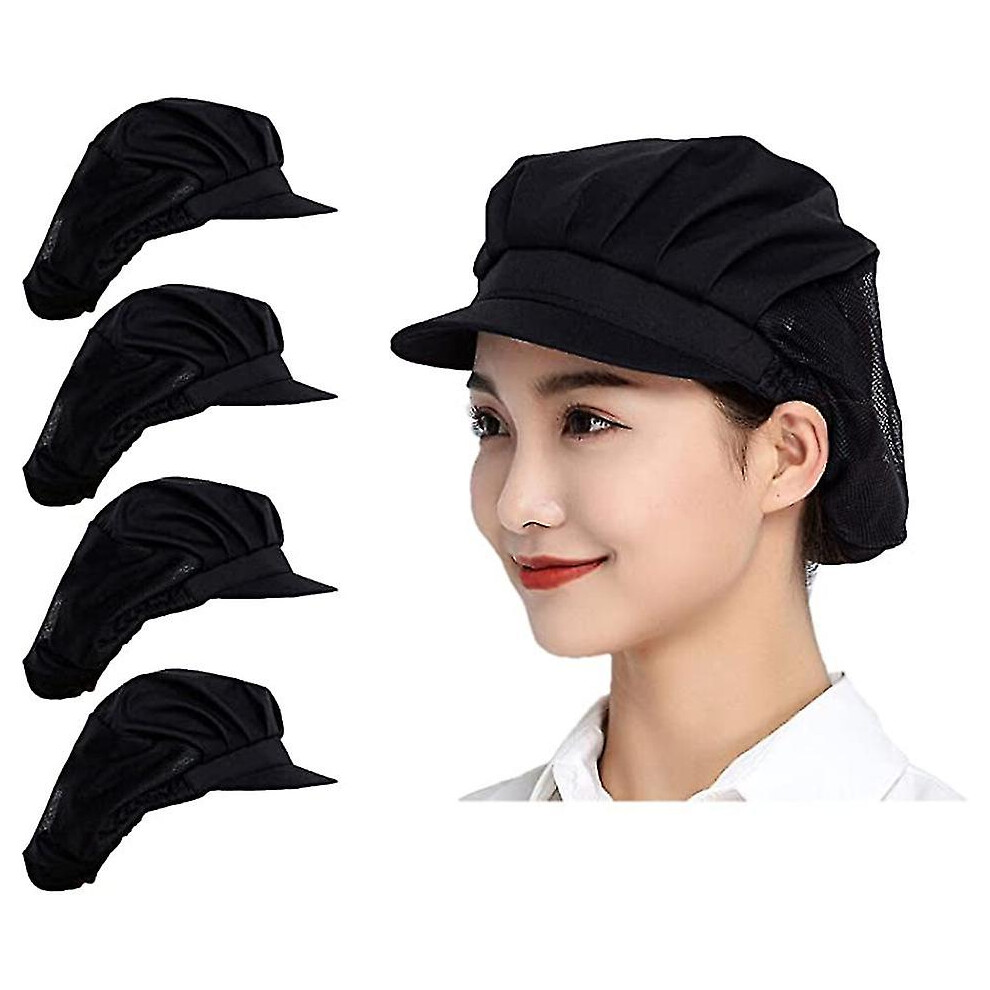 4Pcs Chef Hats - Kitchen Cooking Hair Nets Food Service Caps For Adults 9497821406943