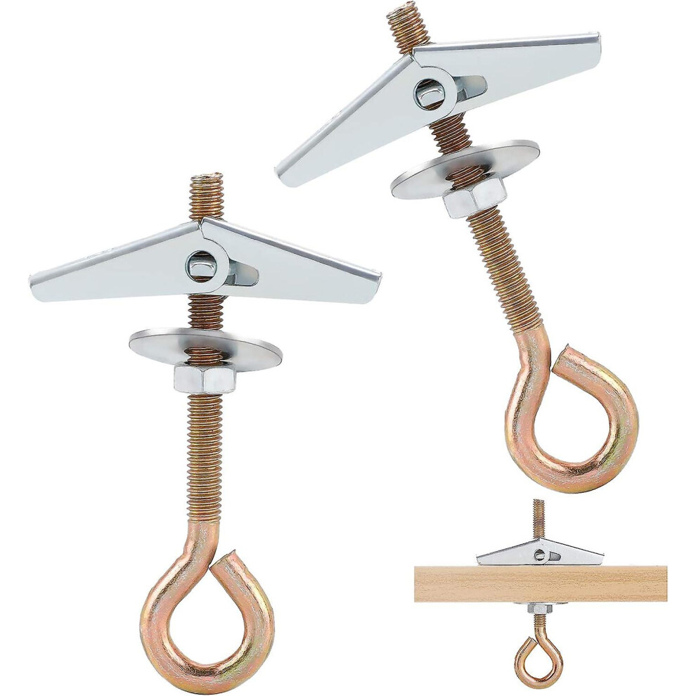 6Pcs Ceiling Hooks M6/85Mm Heavy Duty Ceiling Hooks Toggle Wings For Ceiling Installation Cavity Wall Fixing Hook 9497821414375