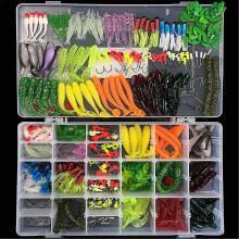 Fishing Lure Kit, Fishing Lures Baits Tackle Mixed Including Hooks, Crankbaits, Spinnerbaits, Plastic Worms, Topwater Lures, Tackle Box And More Fishi
