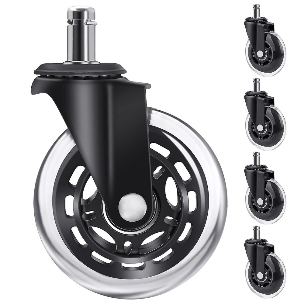 5 Office Chair Casters, 11x22 Mm Office Chair Caster Smooth And Quiet Rolling 360 Rotation Protect Floor Abrasion Resistant