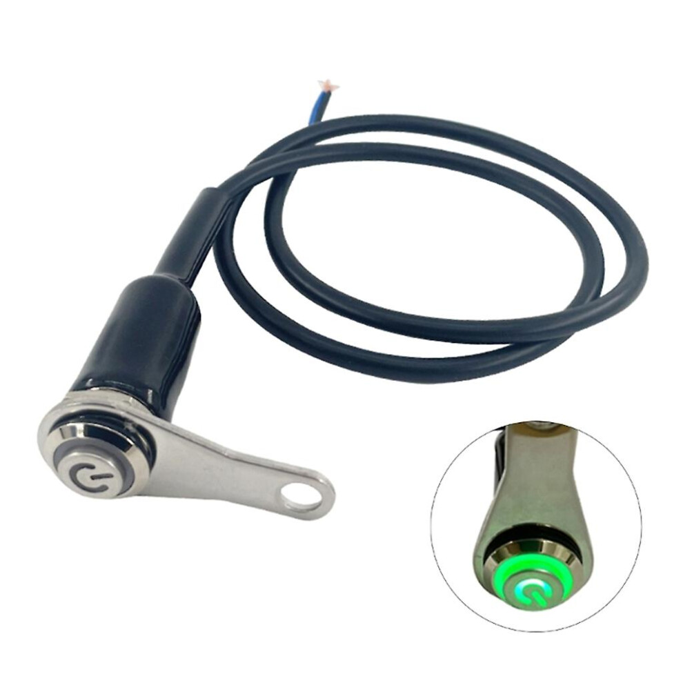 (Green) Motorbike Button Switch Engine Starter Kill On Off Ignition Reset Switch Button Green 9171363181208