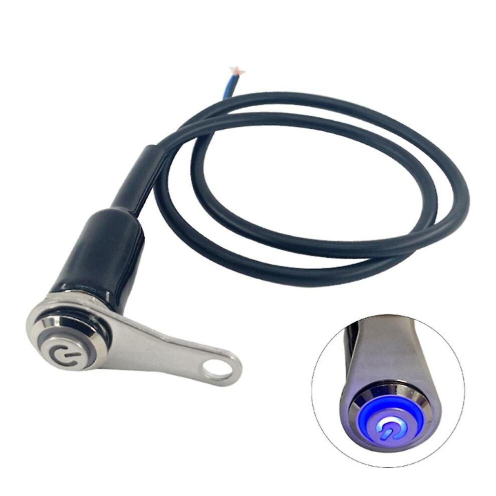 (Blue) Motorbike Button Switch Engine Starter Kill On Off Ignition Reset Switch Button Blue 9171363181222