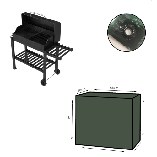 Yuzet Yuzet XT Square / Trolley BBQ Cover 68cm x 68cm x 74cm (H)100% Waterproof