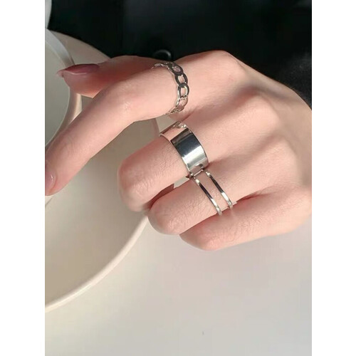 3Pcs/set Round Ring Resizable Opening Fashion Design Women