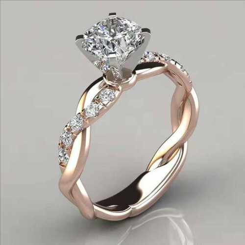 Women Twist Fashion Cubic Zirconia Wedding Engagement Fashion