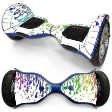 (TNSBW10inch0110) 10 Inches 2 Wheels Self Balancing Electric Scooter Hoverboard Wrap Cover Sticker Protecter Mini Hover Colorful Decoration Paper Tangrui