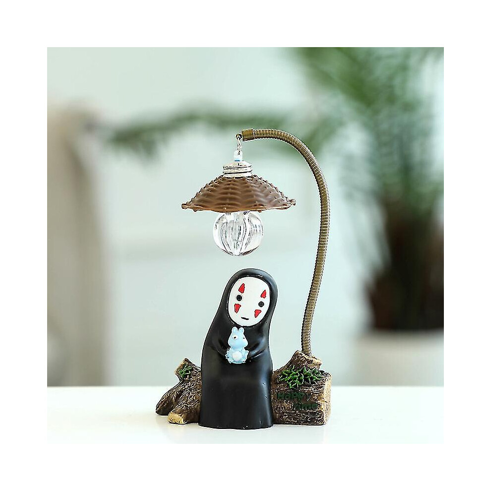Spirited Away No Face Man Night Light Chi Chihiro Table Desk Lamp Miyazaki Hayao Anime Kaonashi Kids Gift